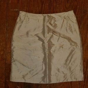 100% silk skirt champagne gold color size 14